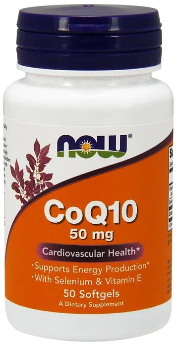 Now Foods CoQ10 With Selenium & Vitamin E 50 mg, Suplement diety z koenzymem Q10, selenem i wit. E, Kapsułki