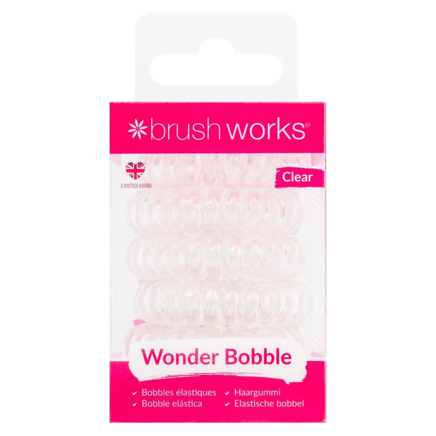 Brushworks Pack 6 élastiques à cheveux transparents