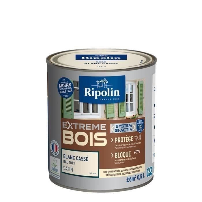 Pintura para madera satinada de alta protección RIPOLIN con una duración de 10 años que protege y realza la belleza de su madera - Blanco roto
