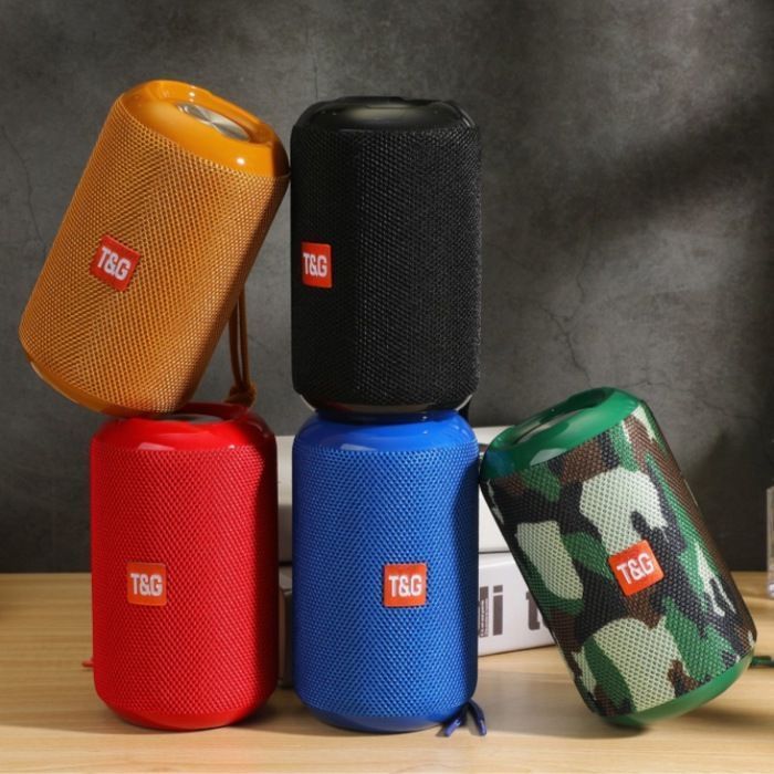 Altavoz Bluetooth portátil TG264 resistente al agua para exteriores, con ranura para tarjeta (dorado)