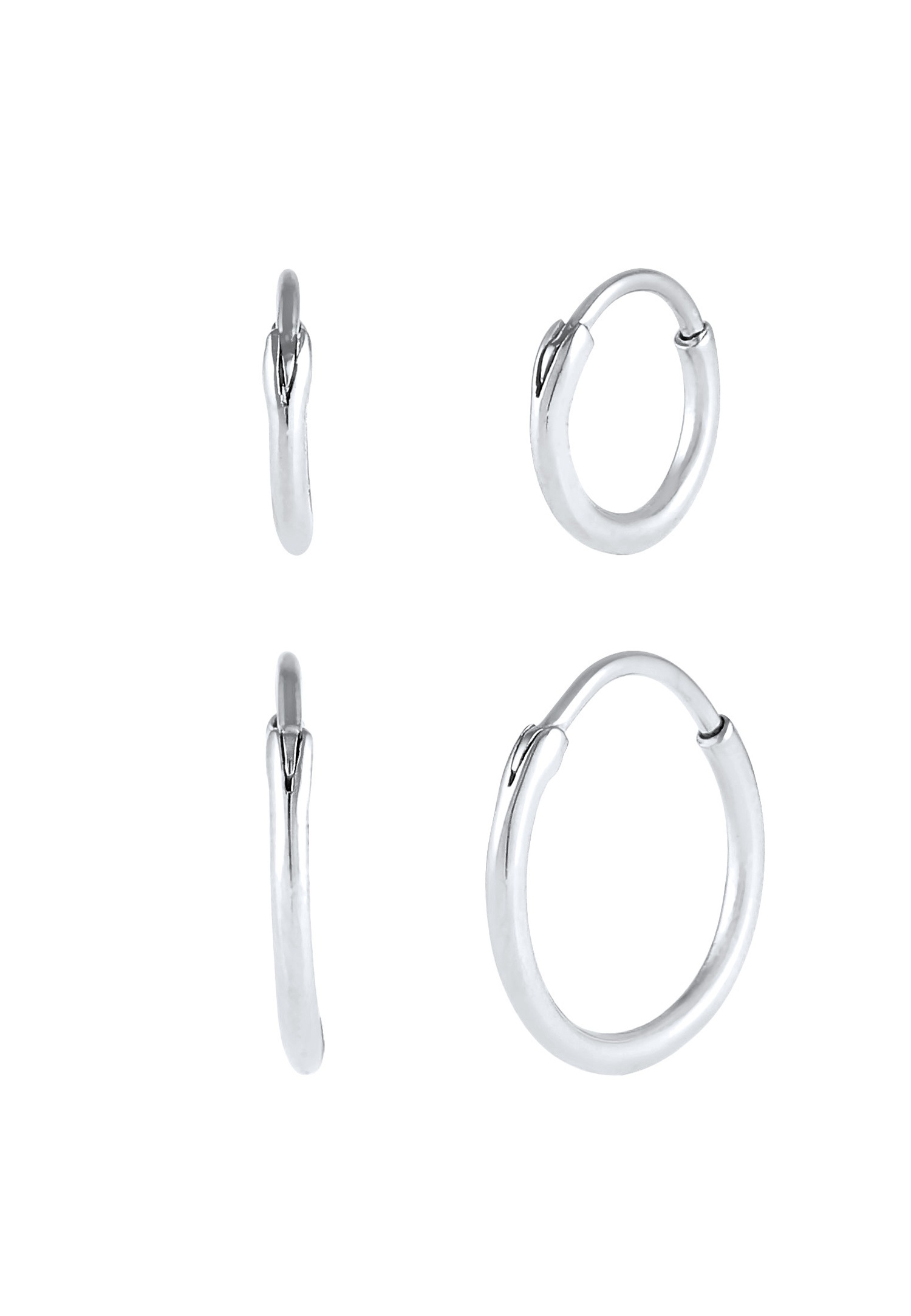 Elli Elli Boucles d'oreilles sans Pierre Femme Basique Argent Sterling 925 Party / Nouvel An