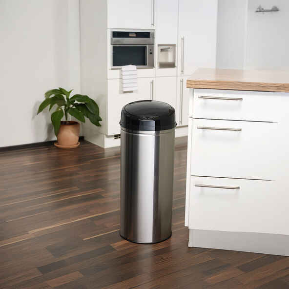 Abfalleimer mit Sensor, 42 l, INOX Brushed