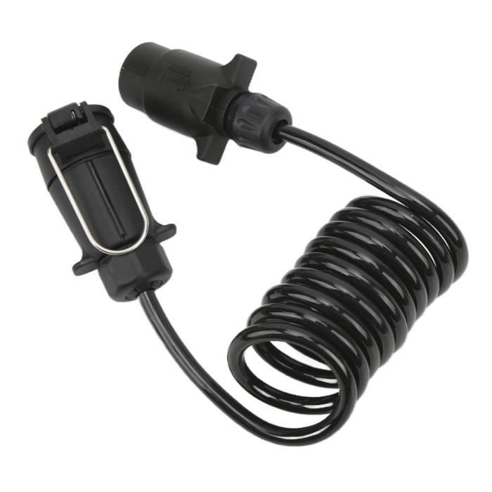 Prise de remorque - Cuque - 7 broches - Câble de 2 mètres - Connecteur standard européen - Flexible