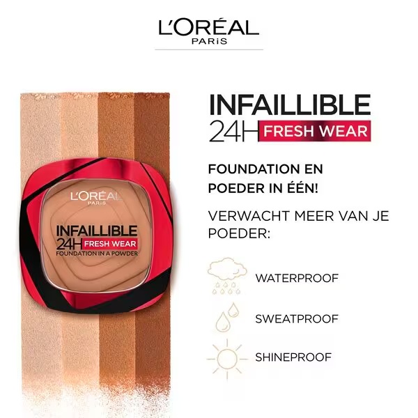 L'Oréal Paris Infaillible 24H Fresh Wear 140 Golden Beige tekući puder u prahu<br>9g
