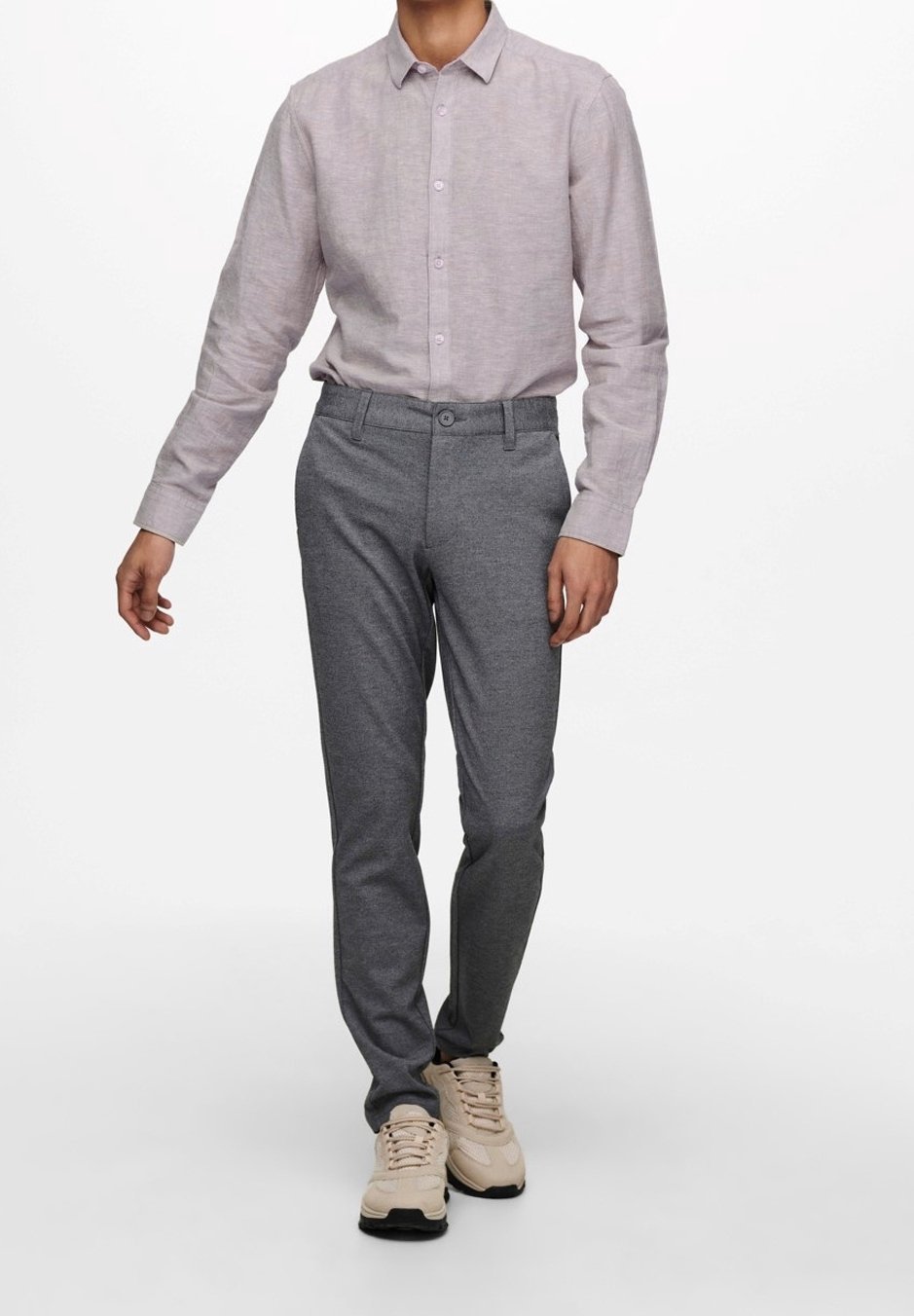 Only & Sons shirt - gemêleerd paars