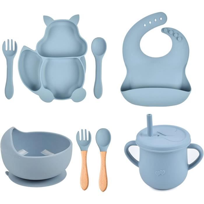 Baby Meal Set - Silicone - Baby Plate Set - BPA-Free Suction Cup - Baby and Children's Tableware
