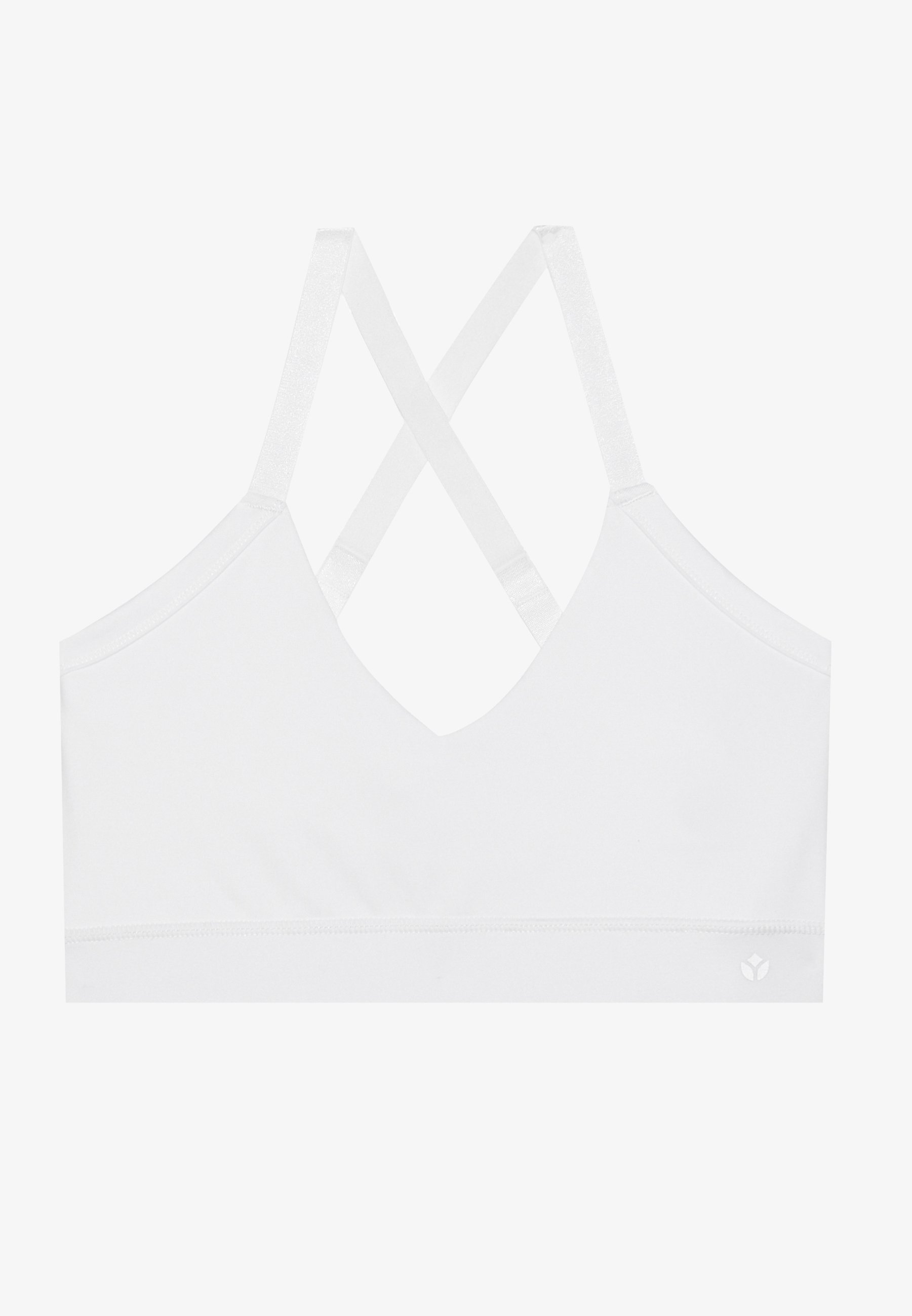Soutien-gorge de sport Even&Odd Active ESSENTIAL (lot de 2) à maintien moyen et dos croisé ajustable - Blanc/noir