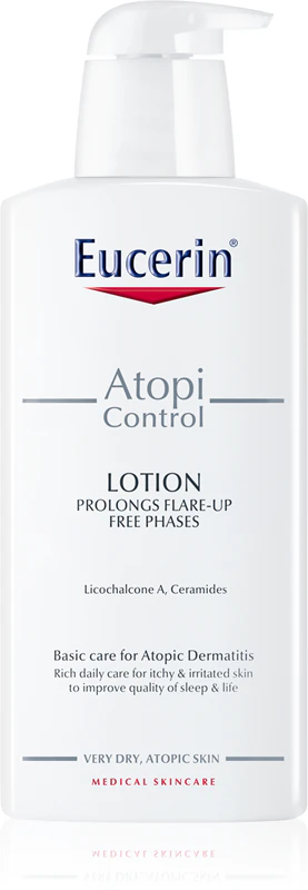 Leite corporal Eucerin AtopiaControl para pele seca e com coceira
