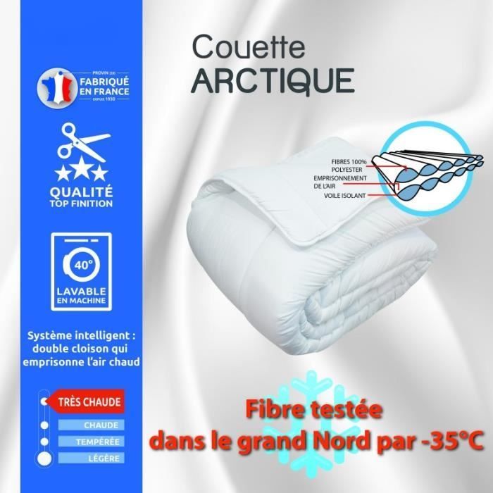 Couette - Arctique - 240 x 260 cm - King Size - Synthétique - Chaude