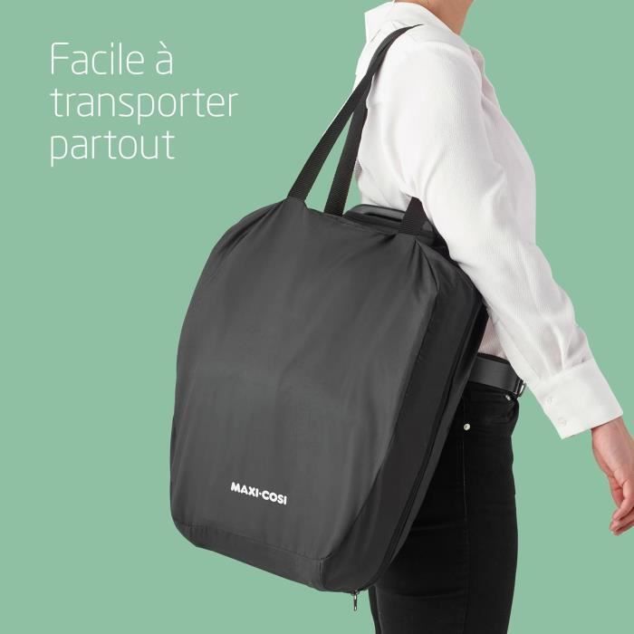 Silla de coche elevadora plegable MAXI-COSI Nomad Plus - Negra - Grupo 1 - i-Size - Arnés de 5 puntos