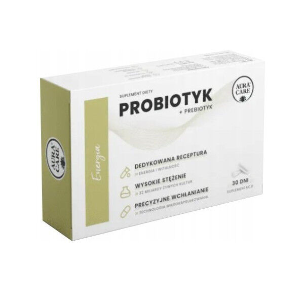 Aura Care Energy Probiotic + Prebiotic 32 miljard CFU