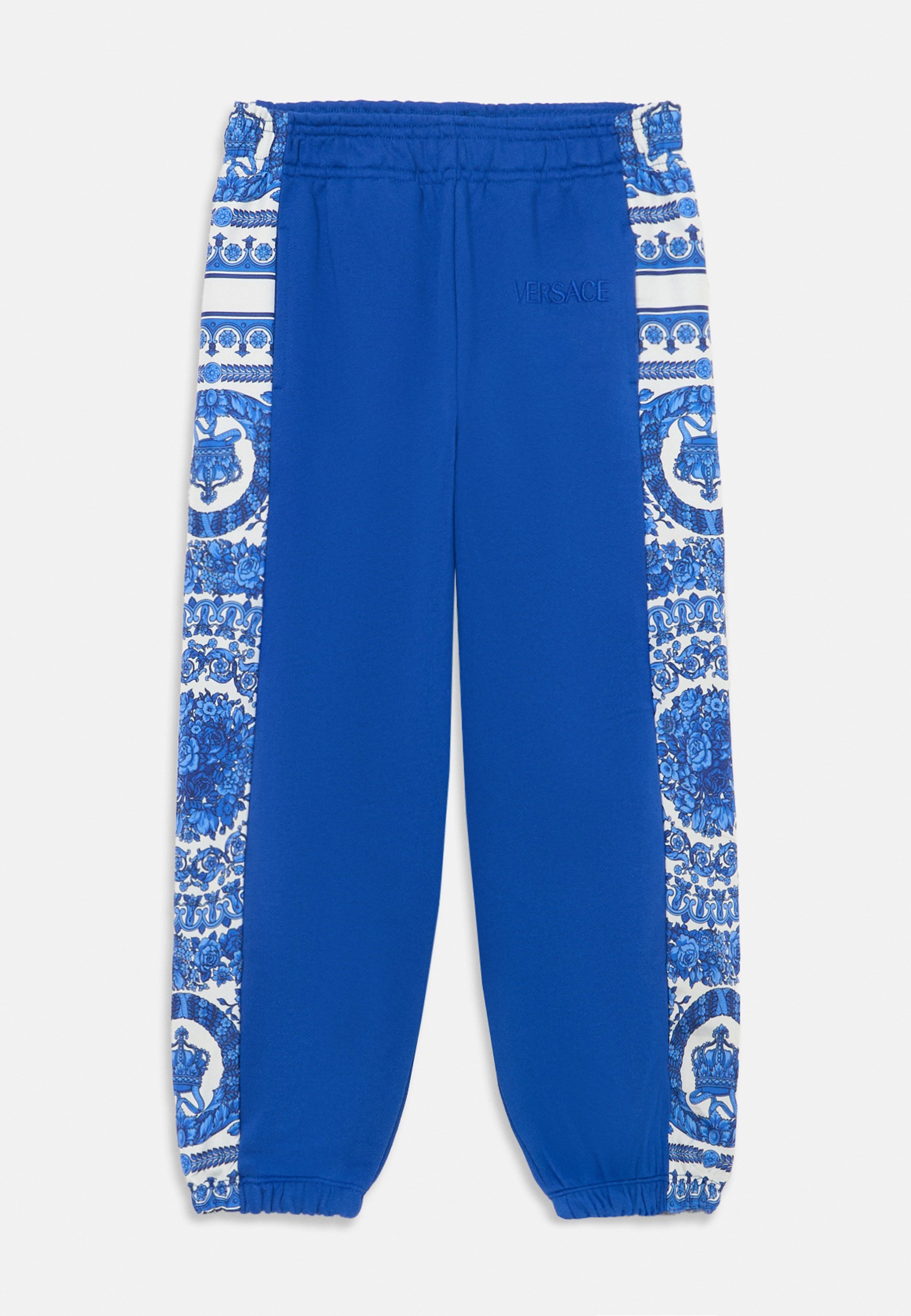 Versace BAROCCO FOULARD LOGO KIDS UNISEX - Sportinės kelnaitės - karališkai mėlynos/dramblio kaulo spalvos