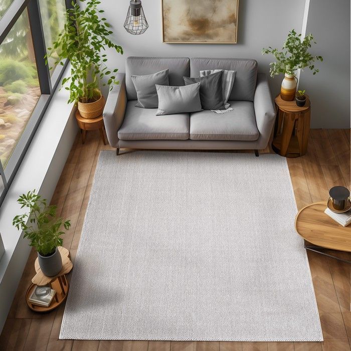 Alfombra de interior - MELIS HOME - Plateada - 280 x 370 cm - Moderna - Rectangular