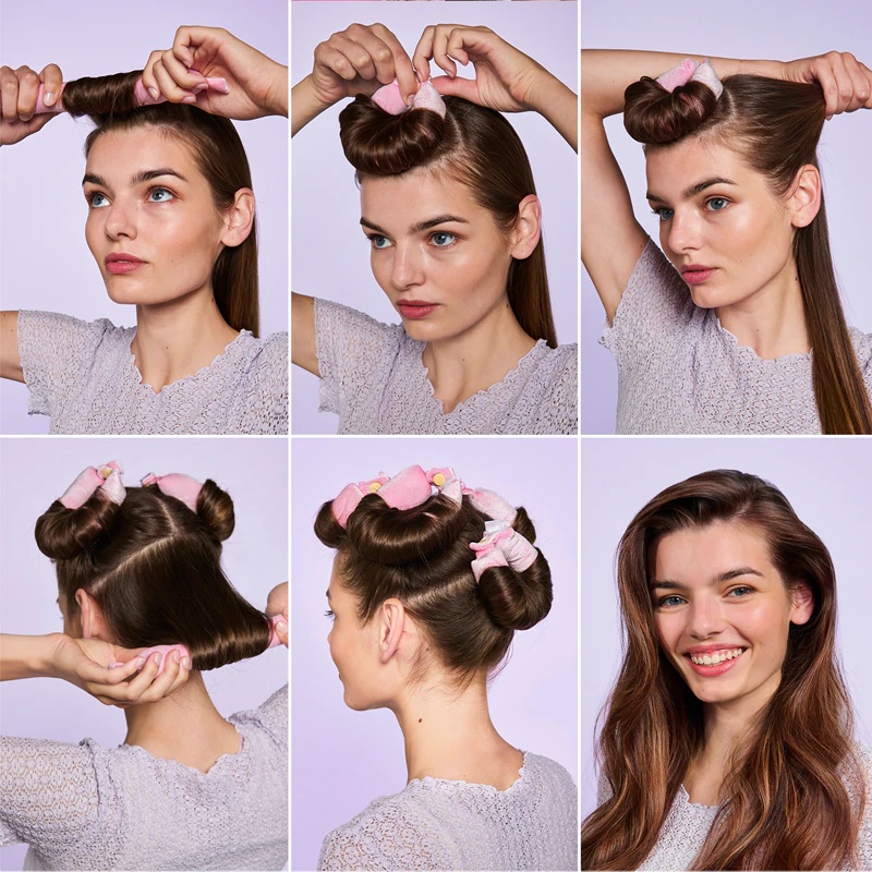 „BrushArt Hair“ karšto oro išpūtimo garbanojimo lazdelių rinkinys