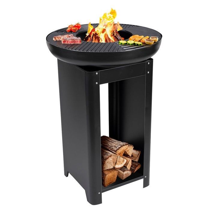 Barbacoa de carbón, brasero Teppanyaki, Ø 61 x H90 cm, BBQ COLLECTION