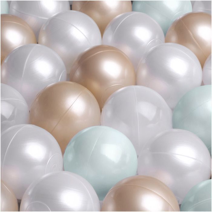 MISIOO Piscina di palline 90x30 cm con 200 palline in velluto a coste, colore verde