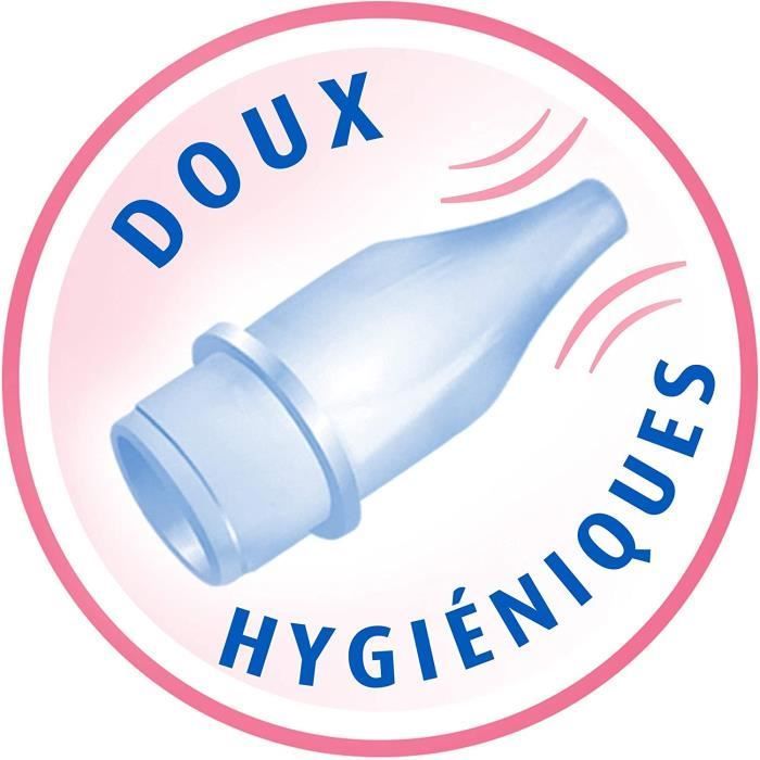 Prorhinel Embouts Jetables Mouche Bébé x20, Embouts Souples, Pour Nez Bouché et Qui Coule, Doux Hygiénique, Lot de 2x2011