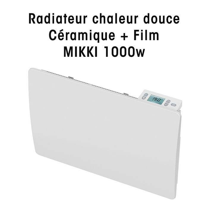 Radiateur chaleur douce Céramique + Film MIKKI 1000w
