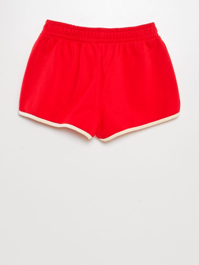 Fleece shorts - Rood