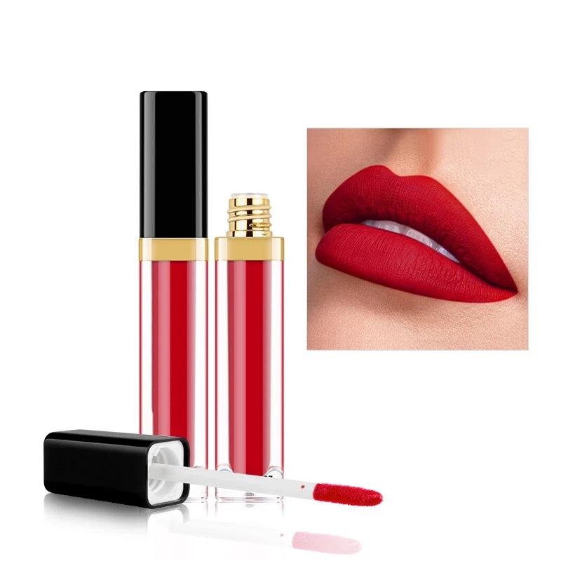 Brillo labial mate líquido, a prueba de agua, de larga duración, cosmético sexy, belleza que se mantiene 24 horas, maquillaje de labios
