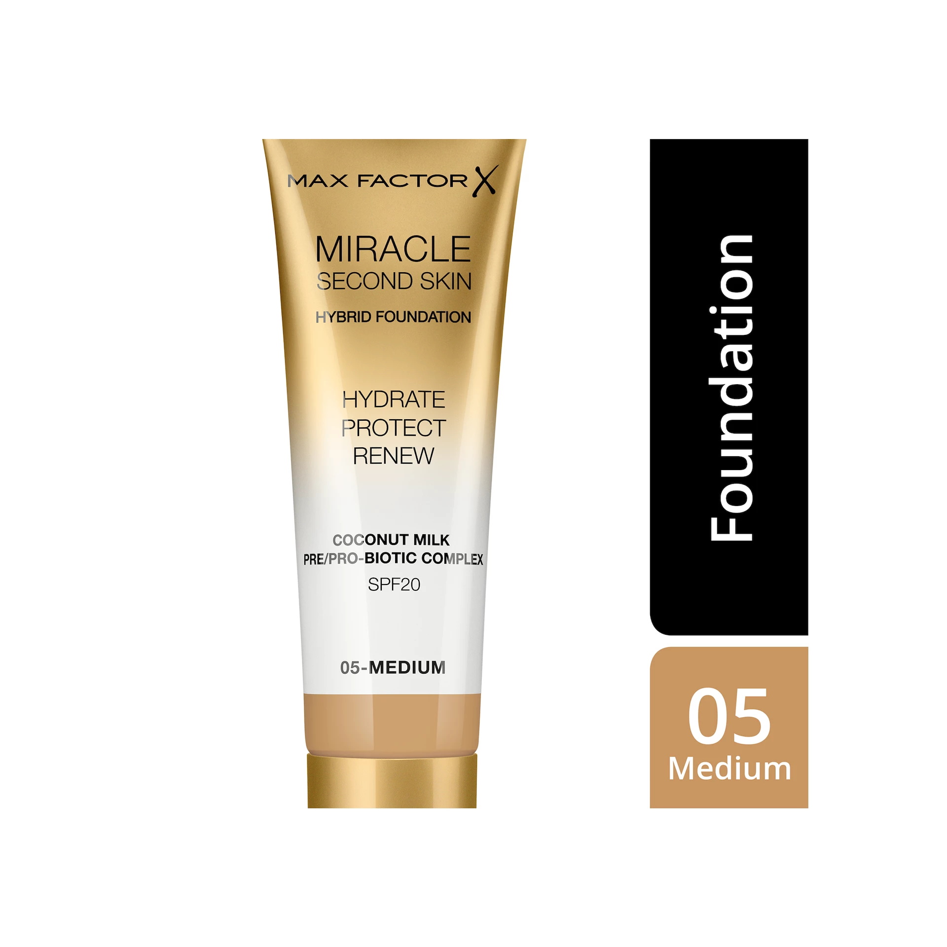 Miracle Second Skin tekući puder 05 Medium - Max Factor