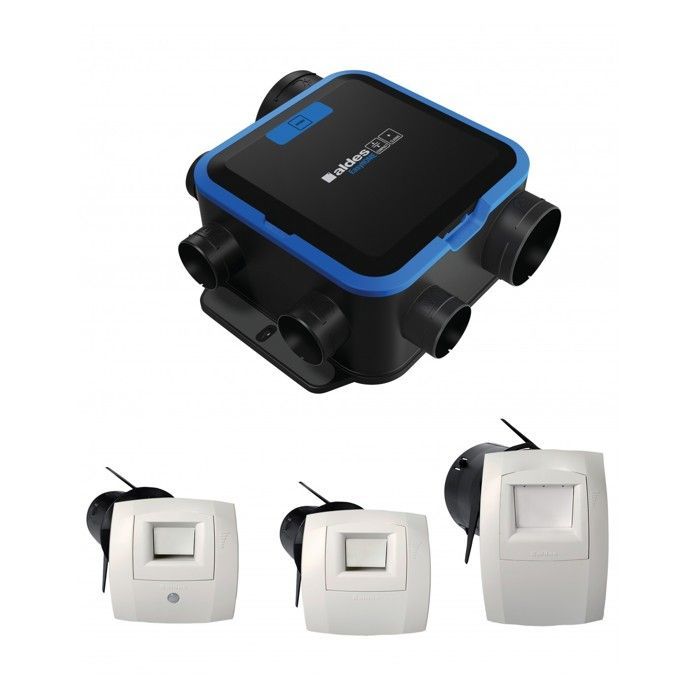 Easyhome Hygro Compact Classic VMC-Kit + Bahia Curve elektrische Lüftungsschlitze - Aldes