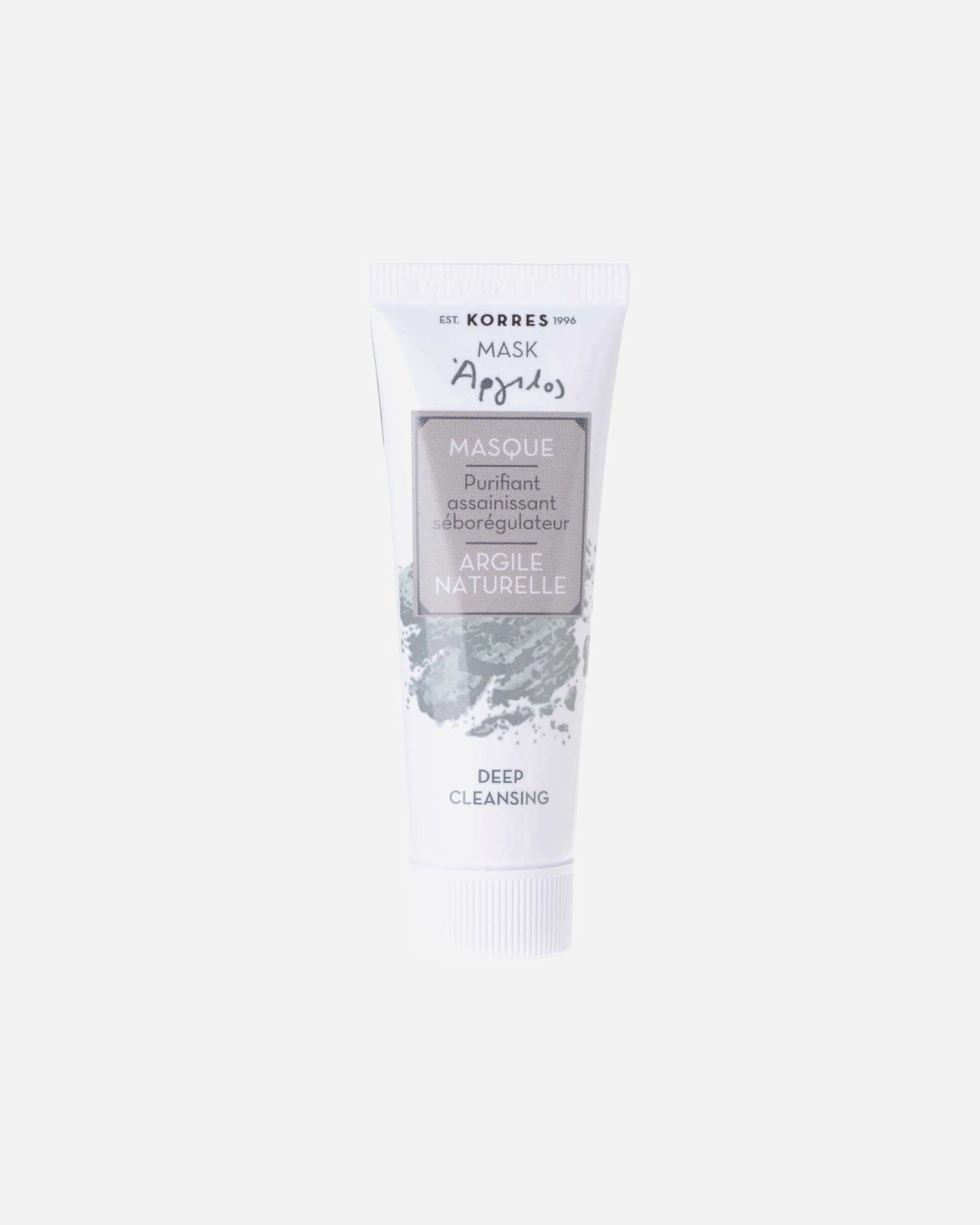 Masque hydratant KORRES à l'argile naturelle – Masque nettoyant en profondeur – 18 ml