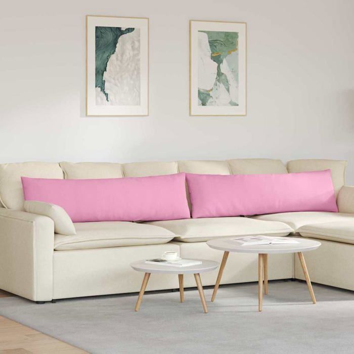 Sofa cushions - vidaXL - 2 pieces - Pink - 145x40 cm - Removable covers - Polyester filling - Indoor use