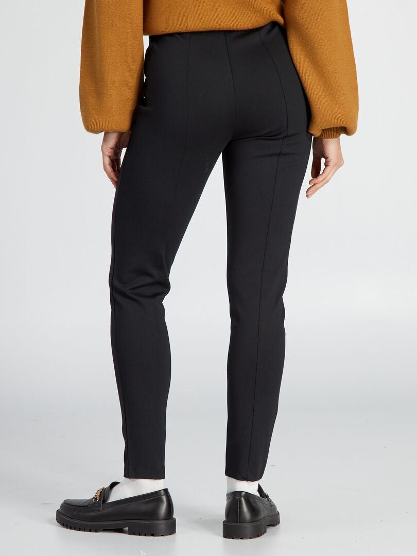 Milano gebreide lange legging - zwart