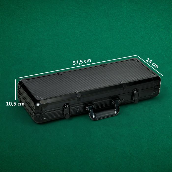SPORTNOW - Poker Case - Plastic - 57.5x24x10.5cm - Black