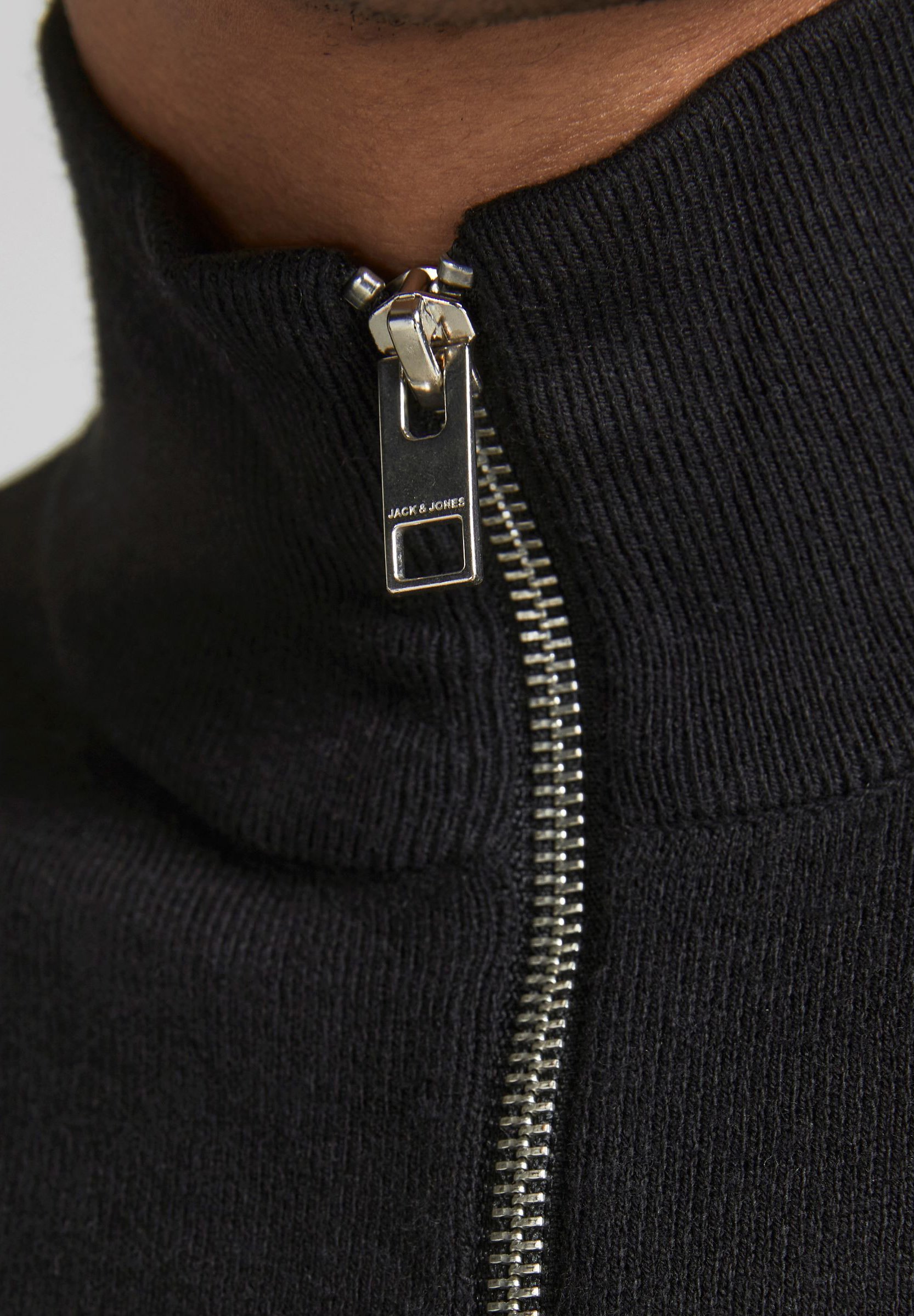 Jack & Jones JJEEMIL HALF ZIP - Trui - zwart