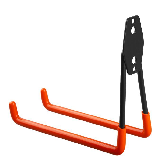 Soporte de pared para garaje - Maclean - MC-444 - Acero - Carga máxima 25 kg - Negro y naranja