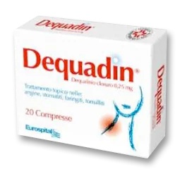 DEQUADIN Dequadin 0,25 mg 20 tabletten Gingivitis, stomatitis, tonsillitis, faryngitis