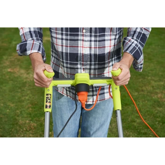 RYOBI - Cortacésped de 1800 W - Diámetro de corte de 40 cm - Recogida y trituración - Doble manillar Vertebrae™ - RLM18E40H