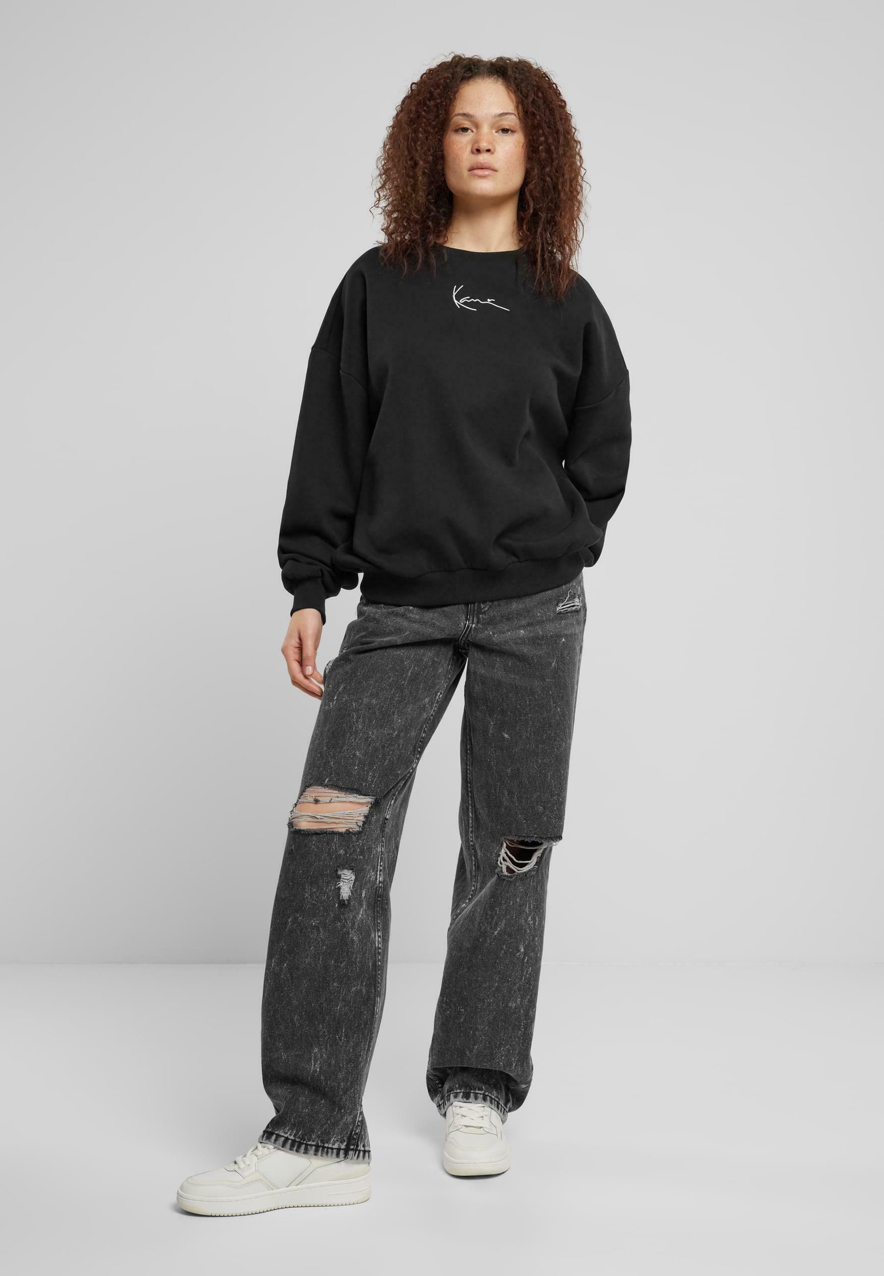 Karl Kani SMALL SIGNATURE DINER CREW - Sweatshirt - zwart