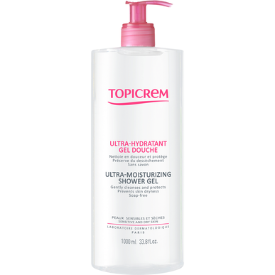 Topicrem Ultra-kosteuttava hellävarainen suihkugeeli 1000 ml