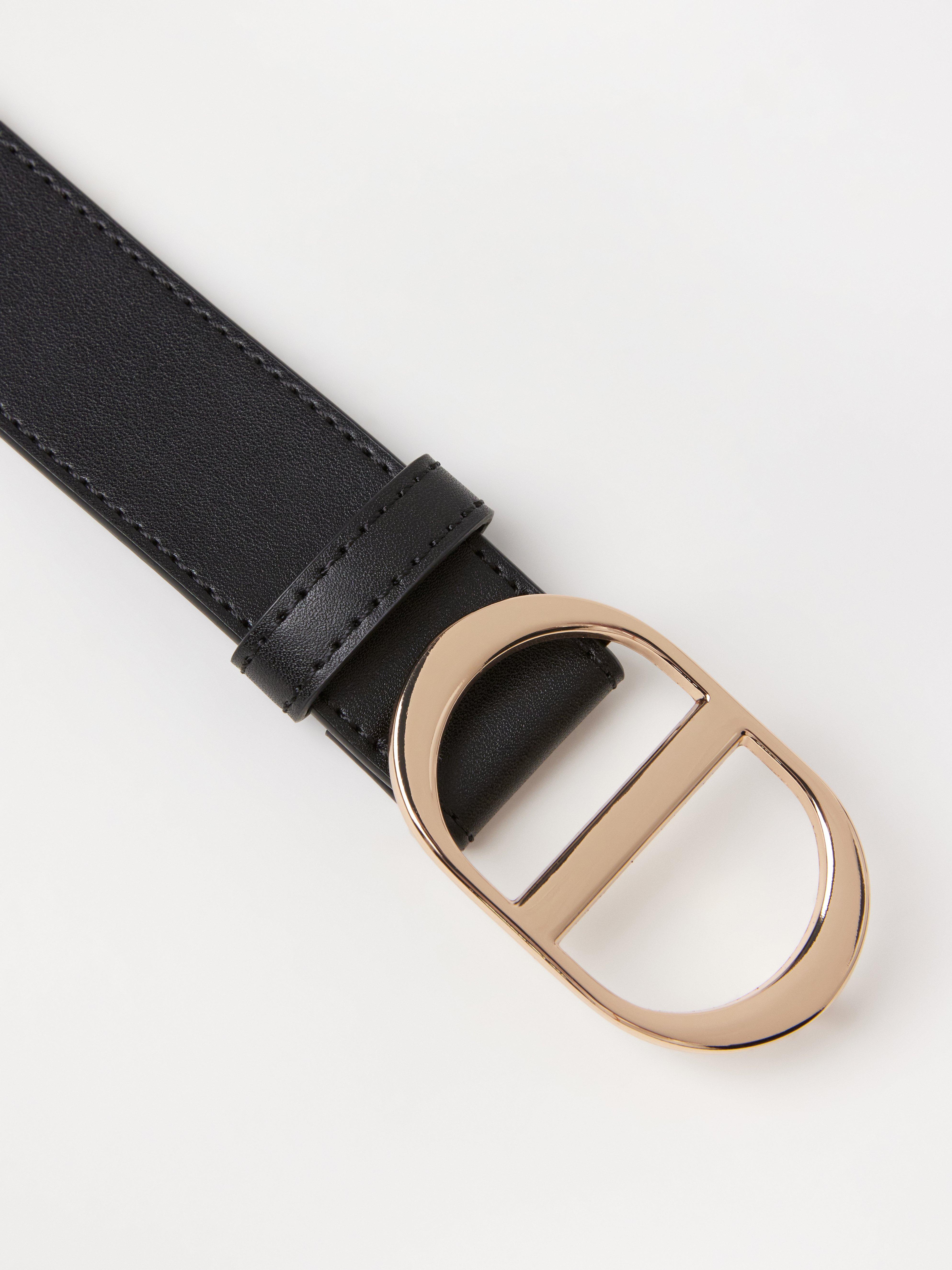 Ceinture en similicuir noir