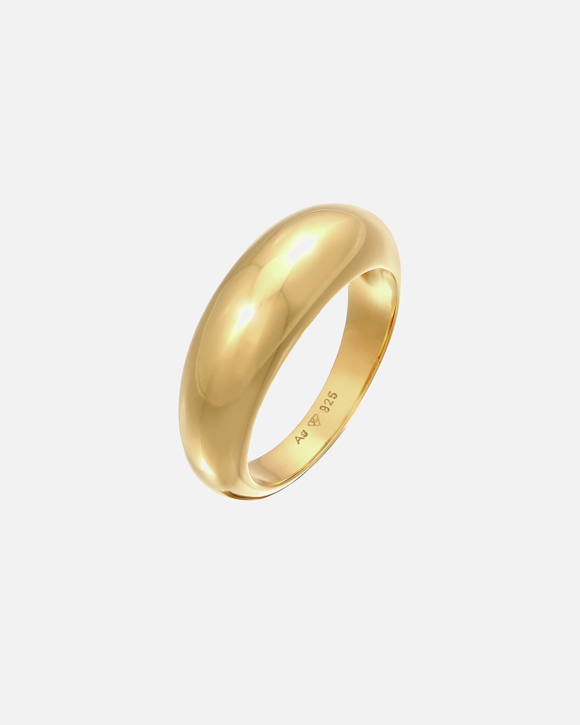 Elli PREMIUM Elli PREMIUM Bague Femmes Bande Chunky Intemporelle en argent sterling 925 rhodié