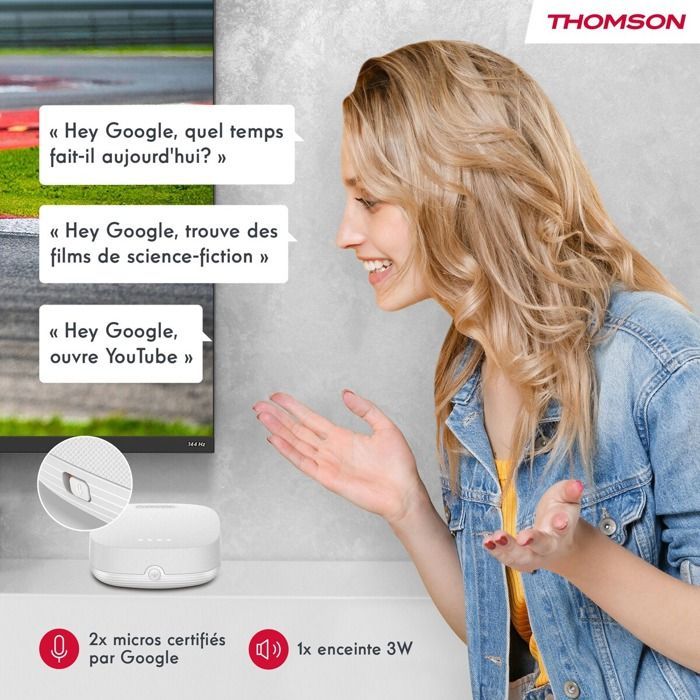 Passerelle multimédia Thomson 4K 270W Blanche avec assistant vocal integre