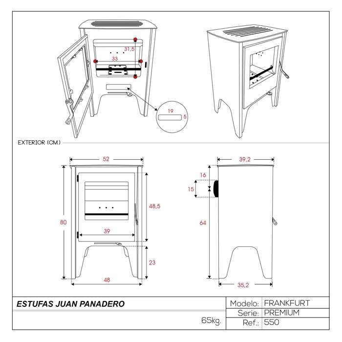 STUFA A LEGNA SERIE PREMIUM FRANKFURT
