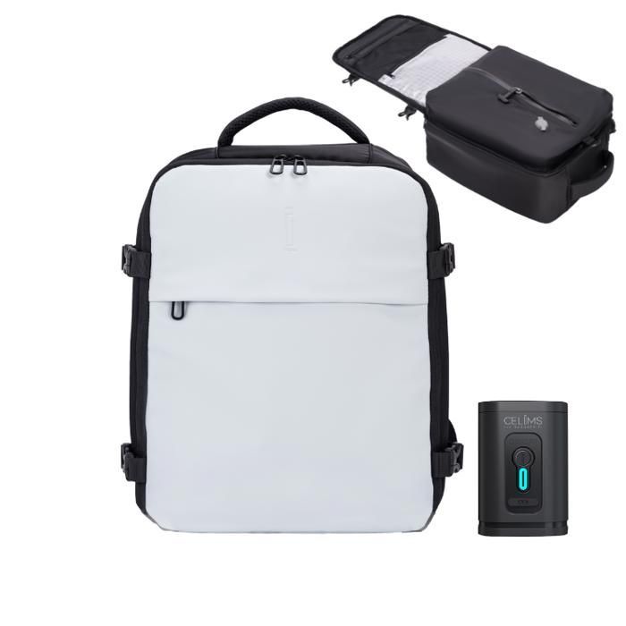 Mochila de vacío con bomba de aire - CELIMS | Equipaje de mano 40x30x20cm | Impermeable | Gris