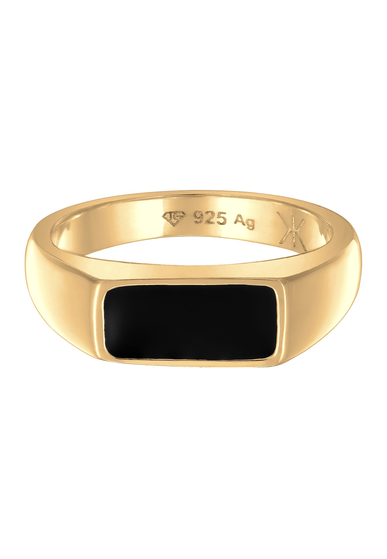 KUZZOI Hommes sceau géo élégant avec émail en argent sterling 925