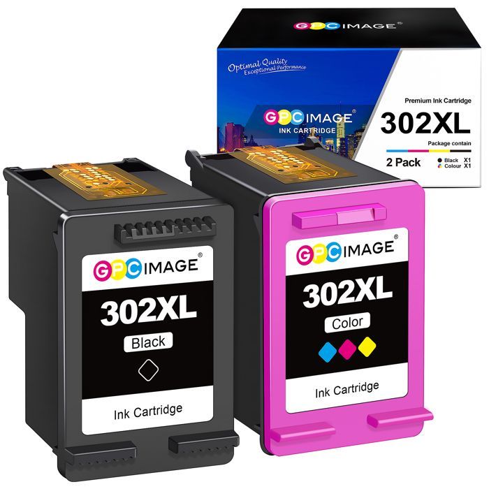 Cartuccia per stampante - GPC Image 302xl - Compatibile con HP 302XL, 302XL per HP Officejet 3831, 3830, 3833, 3835, 4650