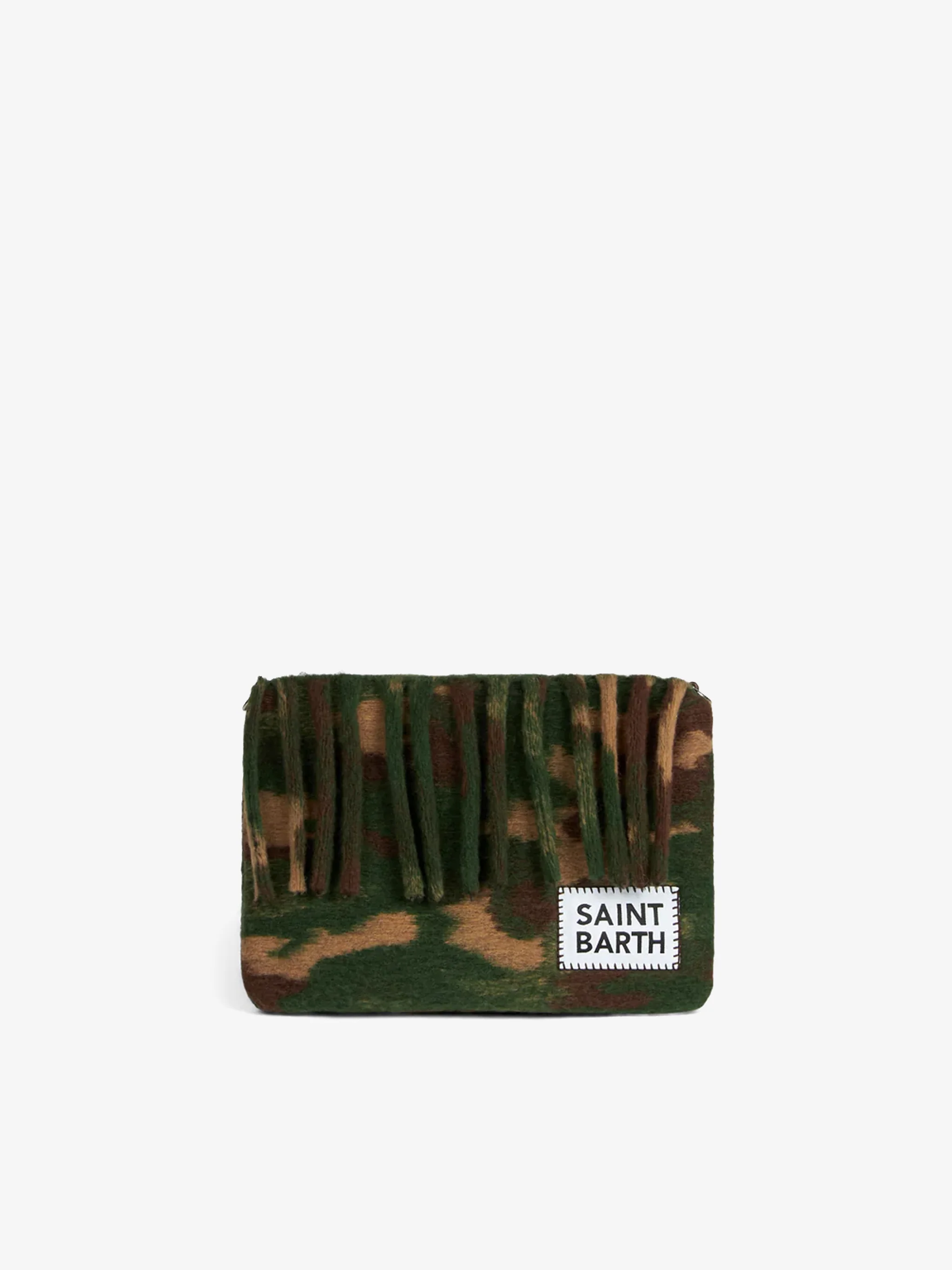 Parisienne-betrukket skuldertaske med camouflageprint