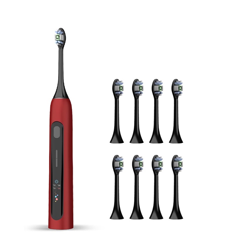 Ensemble de brosses à dents électriques pour adultes avec chargeur USB et écran intelligent à 15 modes