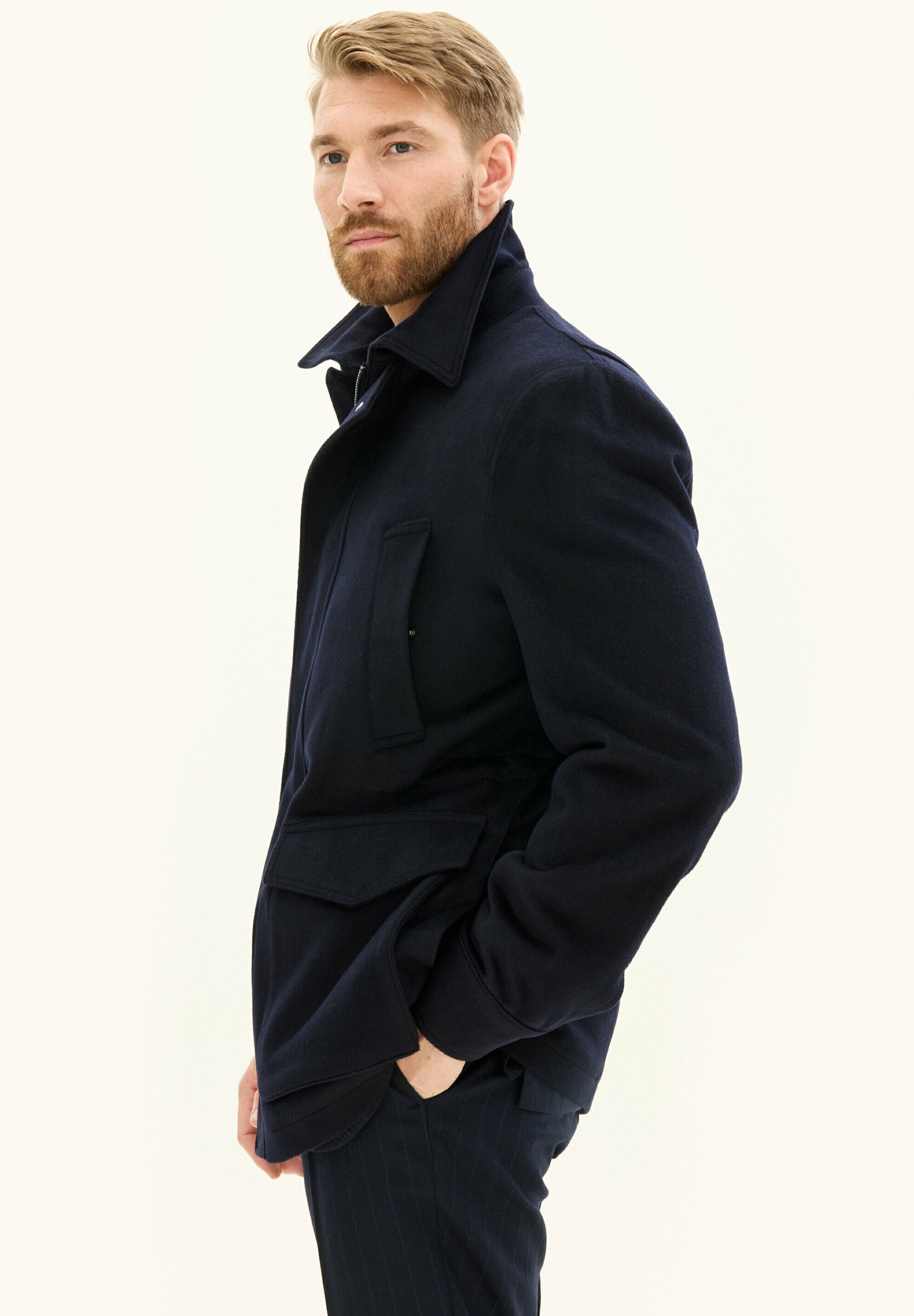 Oscar Jacobson Klassieke jas - marineblauw