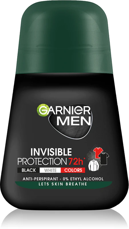 Garnier Mineral Black White Color antiperspirant roll-on proti bielym škvrnám