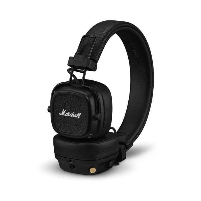 Fones de ouvido sem fio dobráveis MARSHALL Major V - Bluetooth - Preto