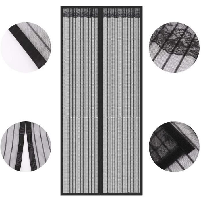 Mosquitera magnética para puerta FREOSEN - 100x210CM - Enrollable lateralmente - Velcro