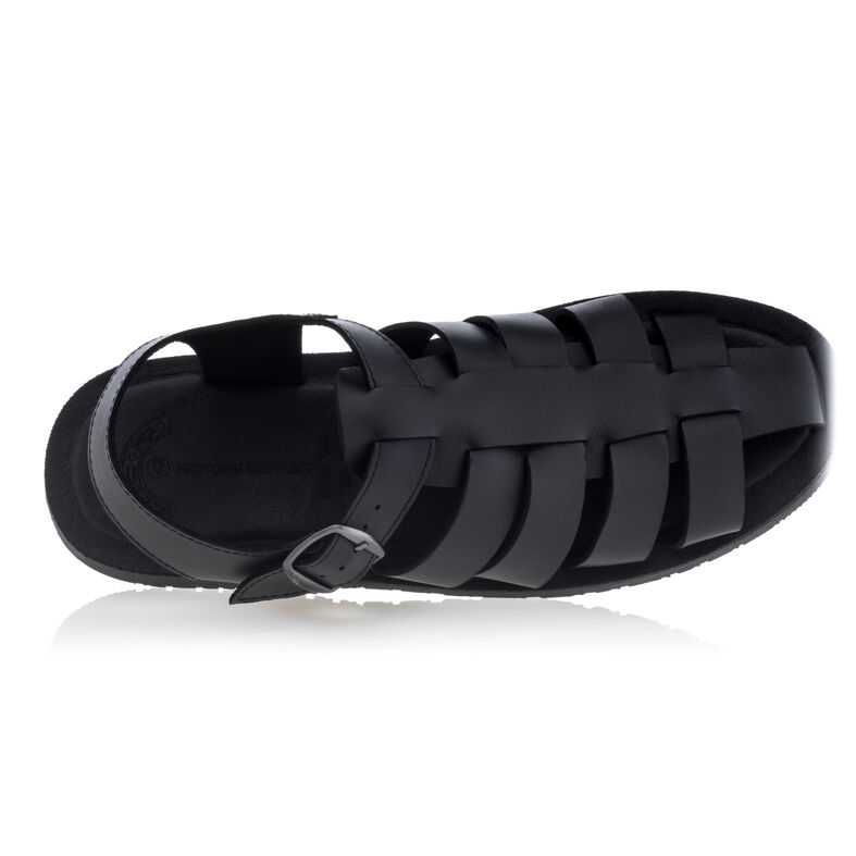  Svarta sandaler / skor med öppen tå för män